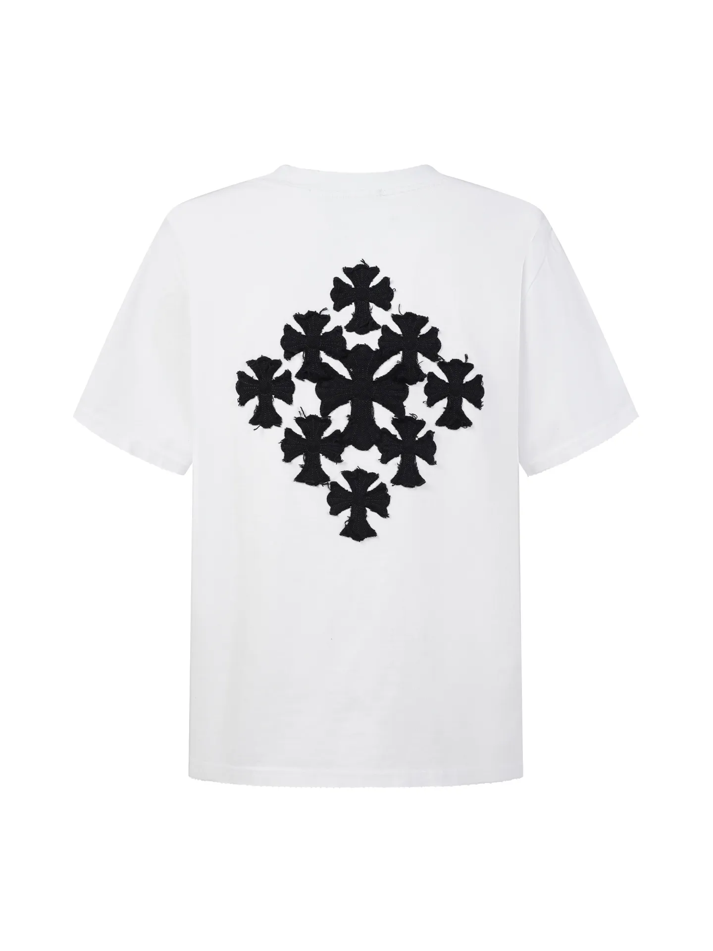 Chrome Hearts/ T ， ， ， ！！ ， ！ # ， ； 。 oversize ， ！ ， ！ “ ” 💏 :Black White Size:S-XL